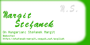 margit stefanek business card